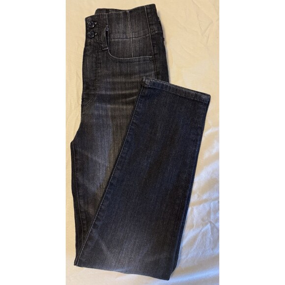White House Black Market Denim - White House Black Market Women's Size 00 Extra High Rise Black The Slim Ankle